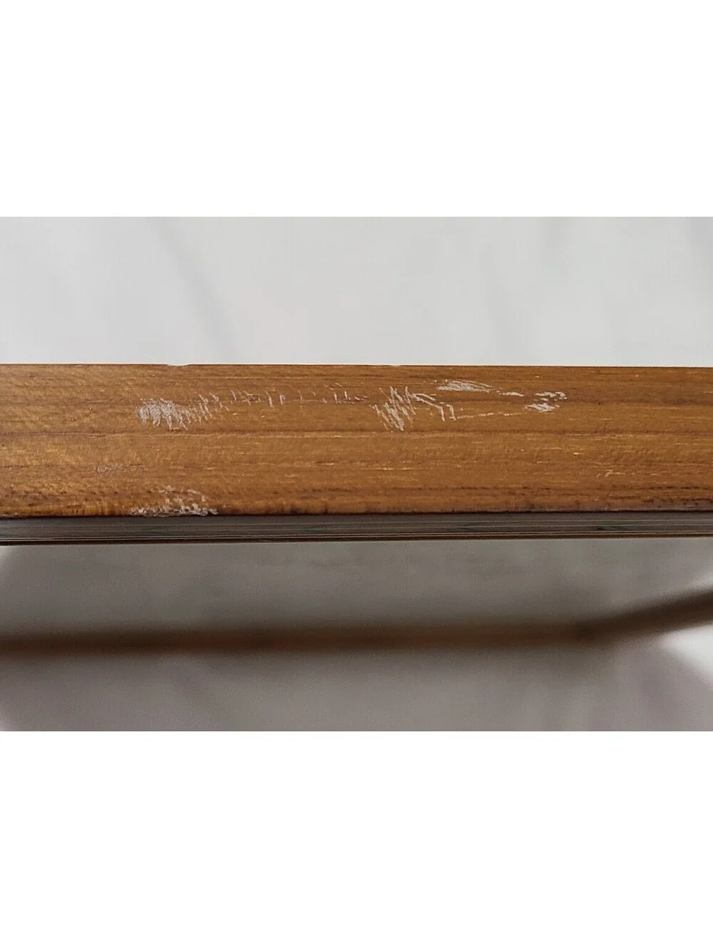 Vtg Fetco Handcrafted Marquetry Wood Picture Frame Sz 8x10 Inlaid Teak Rosewood